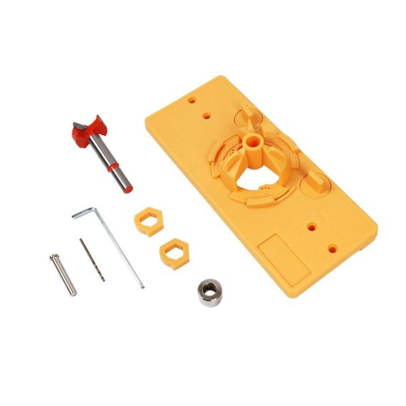 35mm Scharnier-Bohrschablone mit Verdeckter Scharniervorrichtung - Holzbearbeitung DIY-Werkzeug in Gelb