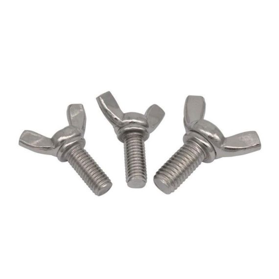 Flügelmuttern LAY-ST M8 M10 - 304 Edelstahl DIN316 Schmetterlingsschraube S-Y 2 Stück - Flügelschrauben Set mit Schmetterlingsbolzen in verschiedenen Größen (M8x80 10/12/16/20/25
