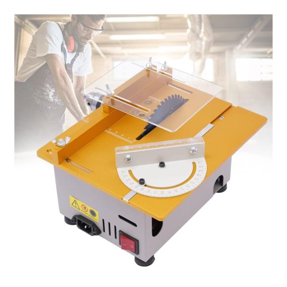 Mini Tischkreissäge 300W – Professionelle Präzisionssäge für Modellbau Polieren Schnitzen und Bohren (9000 rpm EU Plug