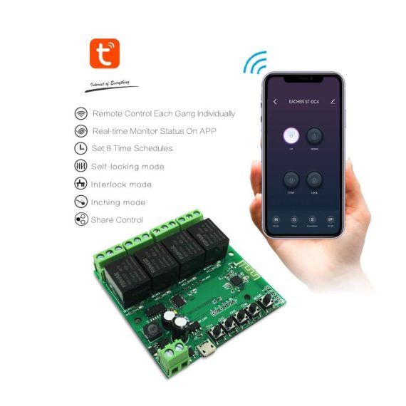 4-Kanal WLAN Smart Switch Fernsteuerbares Relaismodul TUYA/Smart Life APP Alexa/Google Assistant kompatibel