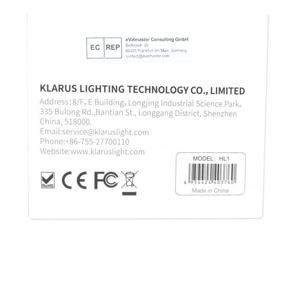 Klarus HL1 1200 Lumen LED Stirnlampe - Wiederaufladbare Kopflampe mit 7 Modi 100 Stunden Laufzeit IPX6 Wasserdicht für Laufen Camping Wandern Jagen - Hochleistungs-LED Stirnlampe mit langer Laufzeit