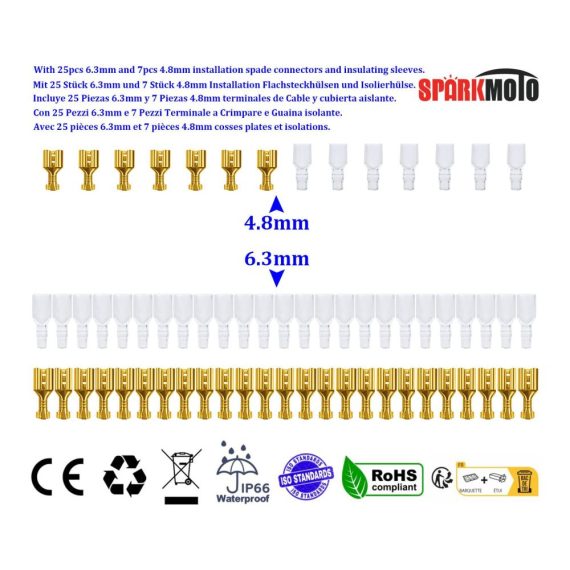 3x3 Poliger Stecker und Steckdose Set für Traktoren - DIN 9680 Wasserdicht 12V/24V 3 Polig 3 Stück