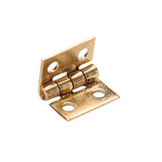 10 Mini-Scharniere aus Messing – Ideale Dekoration für Schmuck-Holzkisten Schränke und Puppenhaus-Möbel – Inklusive Nägel für einfache Montage