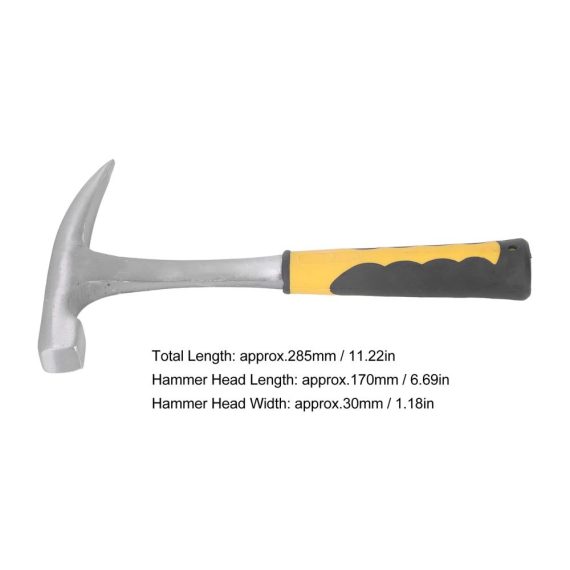 Geologischer Hammer Set Hochwertiger Maurerhämmer und Felspickelhammer aus Kohlenstoffstahl für Steinjagd Mauerwerk und Prospektion - Mit Spitzer Spitze und Stoßdämpfungsgriff für optimale geologische Studien