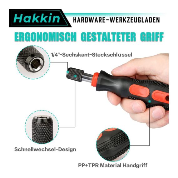 12-teiliges Torx Schraubendreher Set - Hochleistungs-Bitsätze aus S2 Stahl für Akkuschrauber - Magnetischer Schraubendrehersatz mit Loch - Torx Bit Set T6-T40 1/4 Zoll 100mm Lang