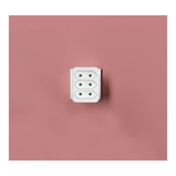 3-Fach Steckdosenadapter EU Stecker - Kompakter Doppelstecker für Reisen und Büro - 250V/16A 3680W Max - Praktischer 3 in 1 AC Adapter