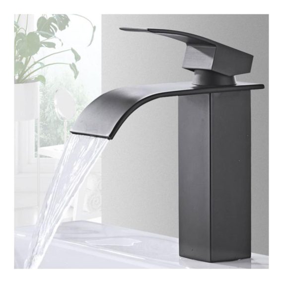 2St Ersatzfilter für Spülbeckenunterbau - Schwarzer Wasserhahn für Badezimmer und Küche mit quadratischem Design mattes Finish - Ideal für Haushaltswäsche