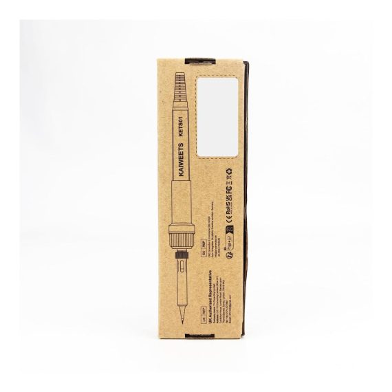 Löt- und Entlöt-Kits KAIWEETS KETS01 Elektronik Lötkolben Set mit einstellbarer Temperatur (220~480℃) Holzgravur Brandmalerei Lötzinn Entlötpumpe Lötpaste 5 Lötspitzen Halter Schwamm Pinzette