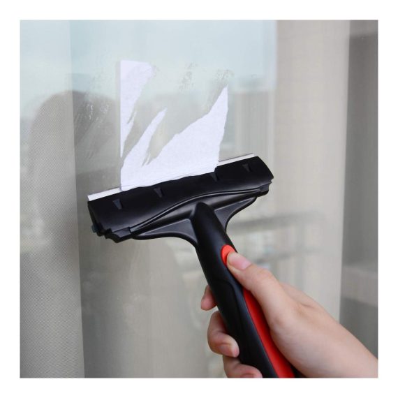 Professioneller Ehdis Fensterschaber mit 10 Klingen - Entfernt Kleber Farbe und Abziehbilder effektiv - 6 Zoll Schwarz