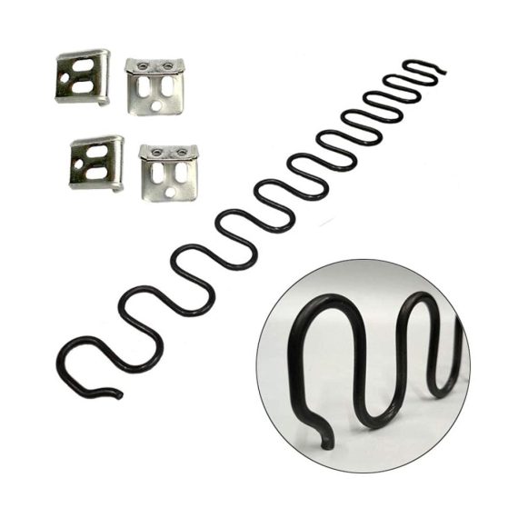 Sofa-Federreparatur-Set Hochwertige Federzwingen mit S-Clips - 2 Stück 546 cm Feder 8 S-Clips 40 mm Draht - Ersatzfedern für Möbel-Sitzgelegenheiten