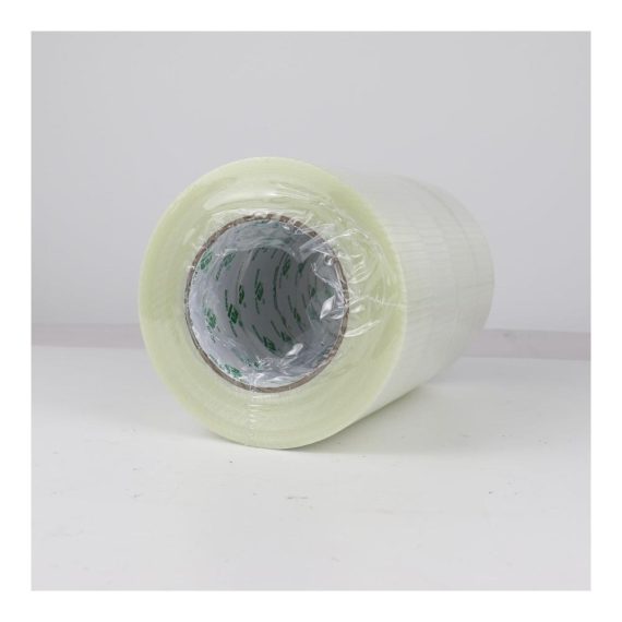 Filamentband BOMEI PACK - 75mm x 50m Transparentes Glasfaser-Packband | Fadenverstärktes Filament-Umreifungsband für sicheres Verpacken