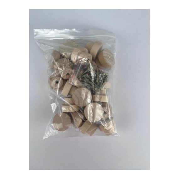 18 Stück Holz Möbelknöpfe - Runde Schrankknöpfe für Küche Schrank Kommode - 35x25mm