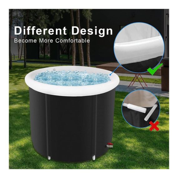Tragbare Eisbad-Whirlpool-Badewanne Kalte Tauchtherapie für Sportler (89 cm x 55 cm
