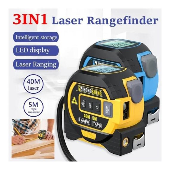 3-in-1 Infrarot-Lasermessgerät & Zubehör mit Maßband Präzises Laser-Messwerkzeug