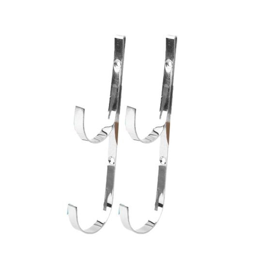 Bilderaufhänger Platzsparende Befestigungen mit Haken Clips und Pole Clamp – Schwimmen Zubehör und Gartengeräte (2er Set Silber Größe 1