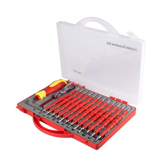 26-teiliges Elektriker-Schraubendreher-Set – Isoliertes 1000-V-Profiset inklusive Koffer