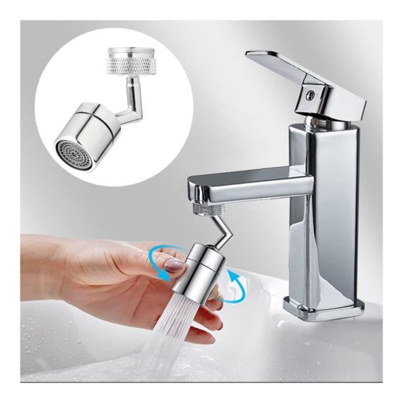 720° Universal Strahlregler 2 Stück - Drehbarer Luftsprudler für Wasserhahn mit 22mm Innengewinde und 24mm Außengewinde in Küche/Bad