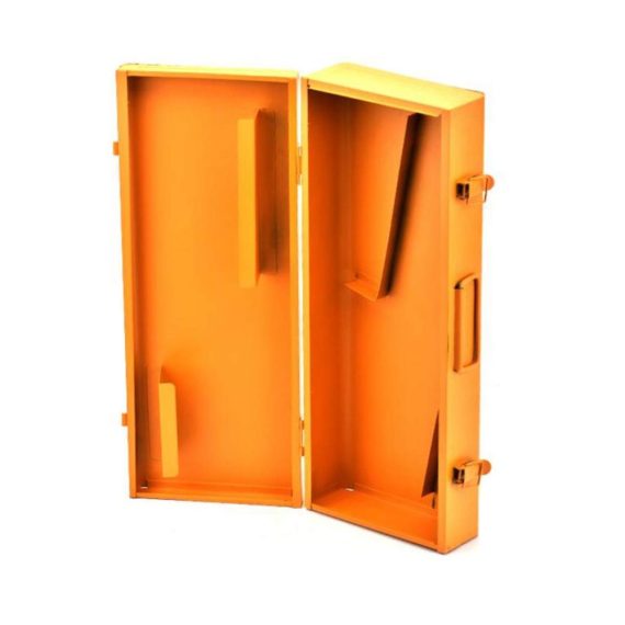Multifunktions-Werkzeugkasten Verdickter Eisenkasten für sichere Aufbewahrung - Robuste Tragbox in Orange (40 * 15.7 * 8.4cm