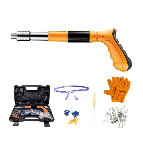 Deckennagelpistole mit 20 Universalnägeln für Wand und Beton - Profi-Stahl-Nagelpistole für präzises Befestigen inklusive Manuelle Funktion und Betonwerkzeug