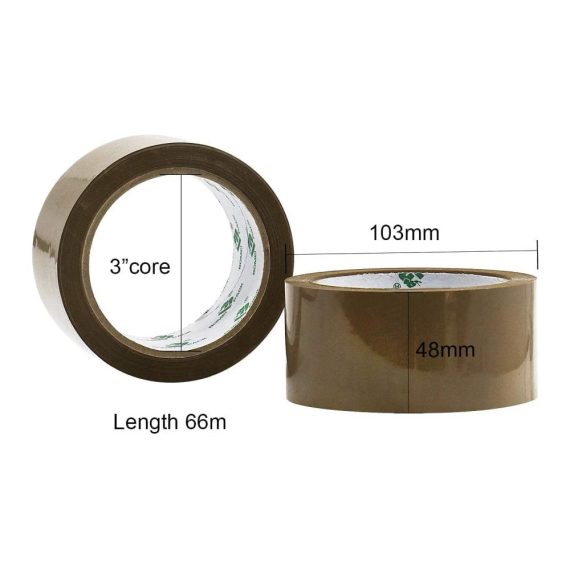Paketbänder BOMEI PACK - Hochwertiges Paketklebeband Braun mit Gratis Plastik Abroller - 6 Rollen Packband 48mm 66m - Zuverlässiges Verpackungsmaterial für sicheres Verschließen und Versenden
