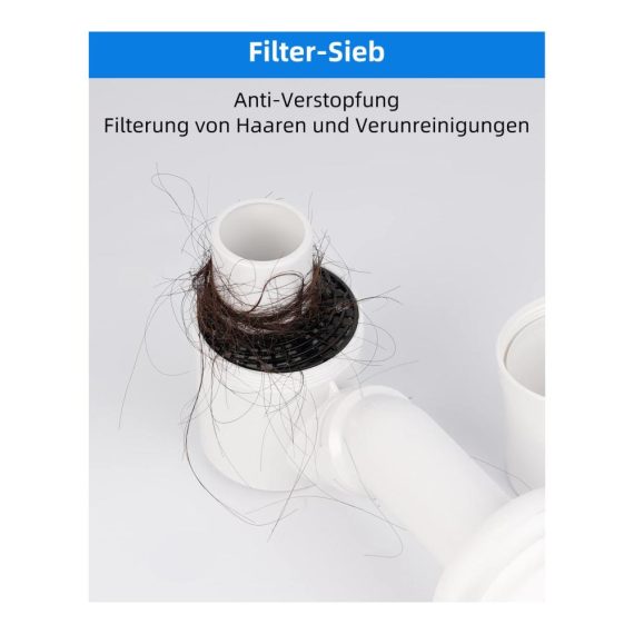360° verstellbarer Raumsparsiphon - Hibbent 1 1/4 Zoll Geruchsverschluss & Abflussrohr für das Badezimmer-Waschbecken