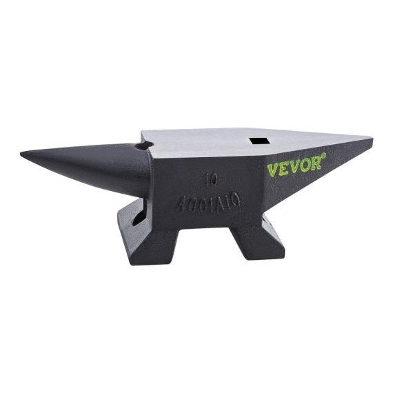 Holzhämmer 10kg Schmiedeamboss aus 55HRC Stahl - Amboss 355x110mm für Metallbearbeitung Abflachen Schmieden und Formen - Schmiedewerkzeug mit 22 LBS Cast Iron Anvil - Schwarz & Grau