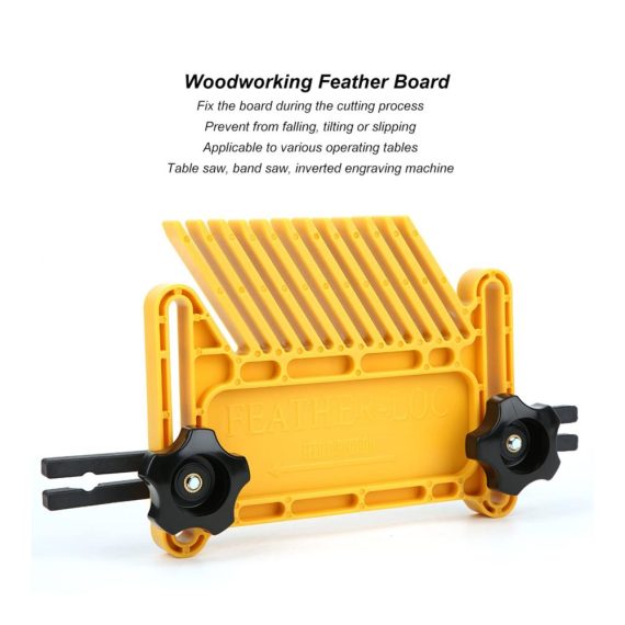 Bandsägen-Zubehör 2-teiliges Federbrett-Set für Holzbearbeitung Frästische Sägen – Vielseitiges Design Tischlerhilfe & Handwerkzeug-Kit in Gelb