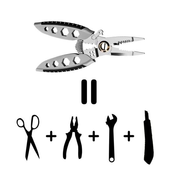 7-Inch Multi-Purpose Wire Stripper & Crimper Tool - Heavy Duty Electrical Stripping Cutting and Crimping - Professional 4-in-1 Gift Tool for Wires