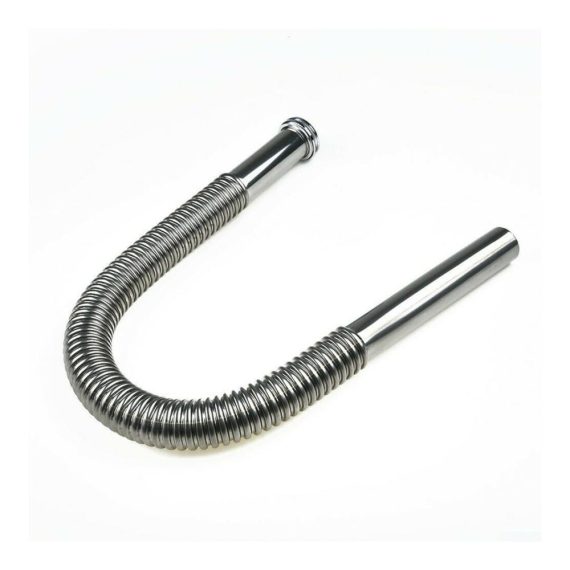 Edelstahl Waschbecken Siphon Abfluss - Universal Flexibles S-Rohr Ablaufrohr für Badezimmer (80cm