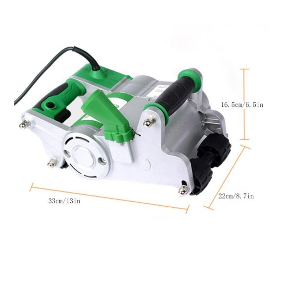 Mauernutfräse 1100W - Profi Schlitzfräse für Voll- und Hohlziegel - 2000 U/min 30 mm Zerspanungstiefe Selbsthaftendes Design