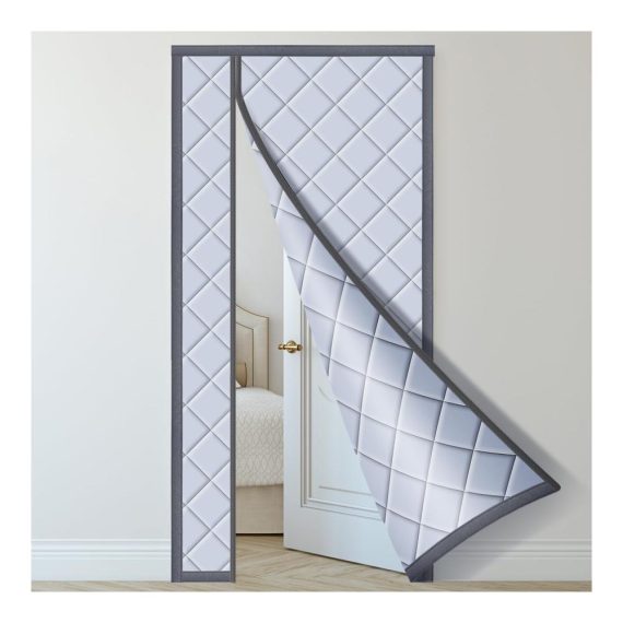 120x220 CM Fliegengittertür-Thermovorhang Effektiver Schutz vor Kälte Hitze Schnee und Geräuschen – Seitliche Öffnung Wasserabweisend & Isolierend für Türen
