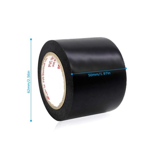 Isolierbänder ALBOYI - 2 Rollen Elektro-Isolierband 50 mm x 15 m Selbstklebendes PVC Klebeband Wasserdicht Schwarz - Ideal zum Isolieren Reparieren Bündeln von Kabeln - Schwer Entflammbar für sichere Anwendungen