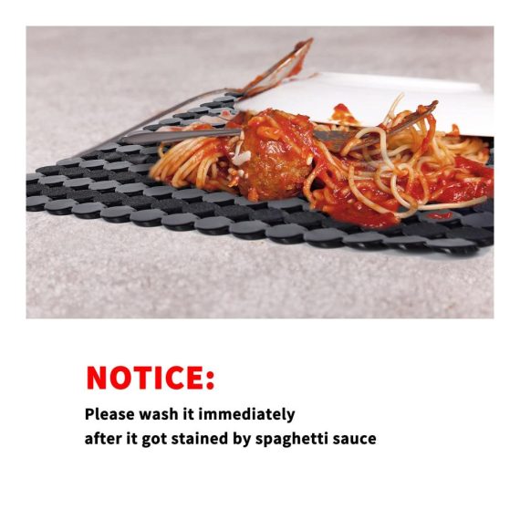 2er Set Küchenspülenmatten – PVC-Schutzmatte für schnelles Abfließen – 30x40 cm – Ideal für Edelstahl und Keramik Spülen – Umweltfreundliche Bodenprotektoren in Schwarz