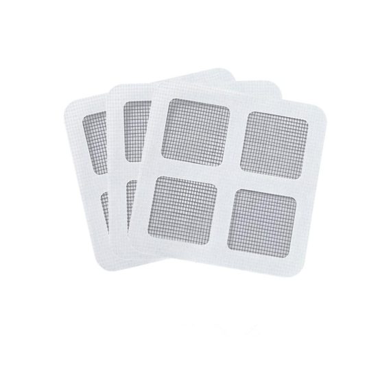 2er Pack Selbstklebendes Fliegengitter Fenster Set für Fenstertüren und Haustiergitter - inklusive Reparaturaufkleber - 15-2M White