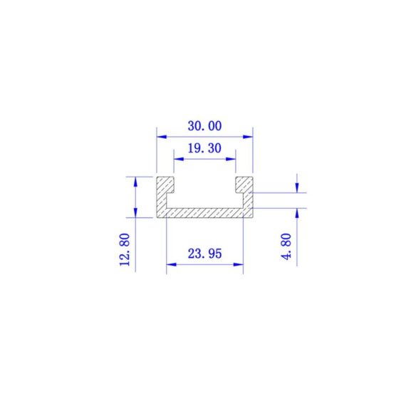 Universal T-Nut-Muttern Gehrungsschiene - Hochwertige T-Rack Profilschiene 300mm 30x12.8mm - Rot