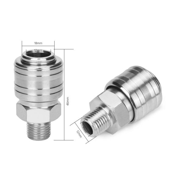 Euro Druckluftkupplung Set - 10 Stück 1/4BSP Schnellkupplung für Schläuche | Kupplungsstecker Luftleitung Kompressor Fitting | Hochwertige Schlauchkupplungen