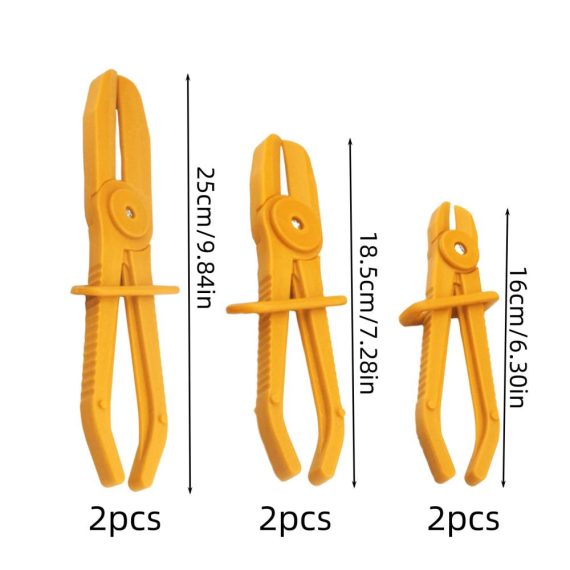 Klarer Fokus auf relevanten Key
6-teiliges Zangen-Set für präzises Abklemmen Ideal für Kühlschläuche Brems- und Benzinleitungen sowie Hydraulikschläuche im Kfz-Bereich