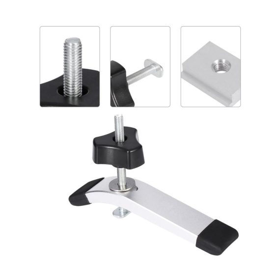 T-Nutenklemmen-Set für Holzbearbeitung - Holzzwingen T-Slot Clamp Kit mit Quick Acting Niederhalterklemmen inklusive T-Nutenschiene (Whole Clamps Set