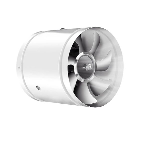 Badlüfter Btstil 100mm Inline Rohrventilator - Leiser Betrieb 140m³/h Abluft & Zuluft Industrielüfter für Büro Halle Hydroponic Zimmer - Energieeffizienter Rohrlüfter in Weiß