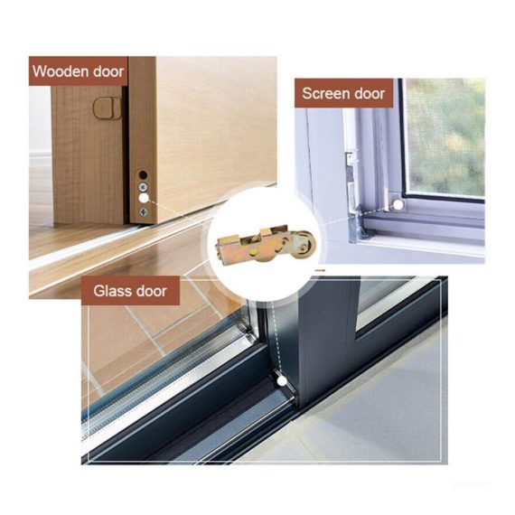Doppelter Duschtürrollensatz aus hochwertiger Aluminiumlegierung - Rostfrei Schiebetürrollen für einfaches Gleiten geeignet für Tandem-Terrassentüren und Fenster. (32 mm 2 Stück