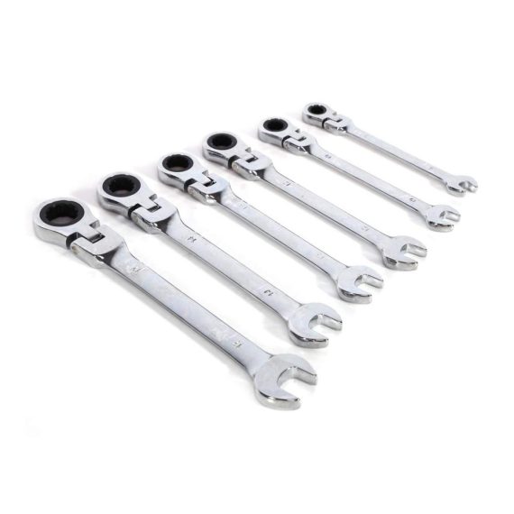 6-teiliger Ratschenschlüssel Satz | Ringmaulschlüssel mit flexibler Schraubtechnik | Umschaltbarer Zahnradschlüssel Set 8-17 mm | Aktivitäten-Zahnratschlüssel für vielseitige Anwendungen