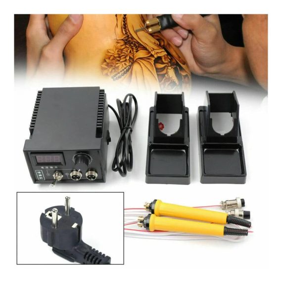 60W Lötkolben Brandmalstation für Pyrographie | Holzbrenner-Set für Holz Leder & Kürbis DIY | Profi Brandmalkolben für präzise Arbeiten