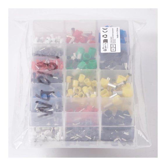 1200-teiliges Set Isolierte Twin & Einzeilige Aderendhülsen 03-16 mm² | Anschlussklemmen & Kits