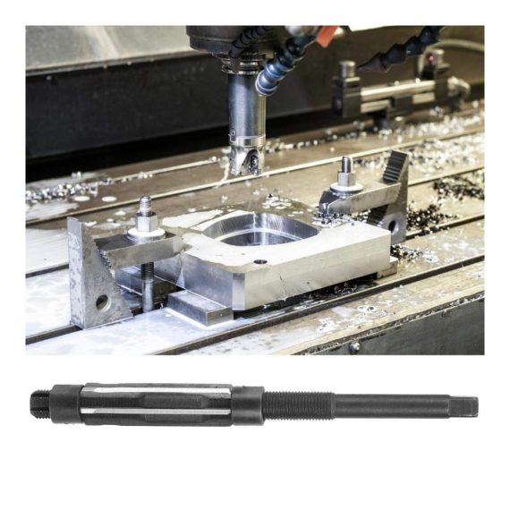 Verstellbare Reibahle 1175 mm-1275 mm | Metalllochschneider mit 4 Schneiden | Präzises 9CRSI H8 Handreibahle-Set