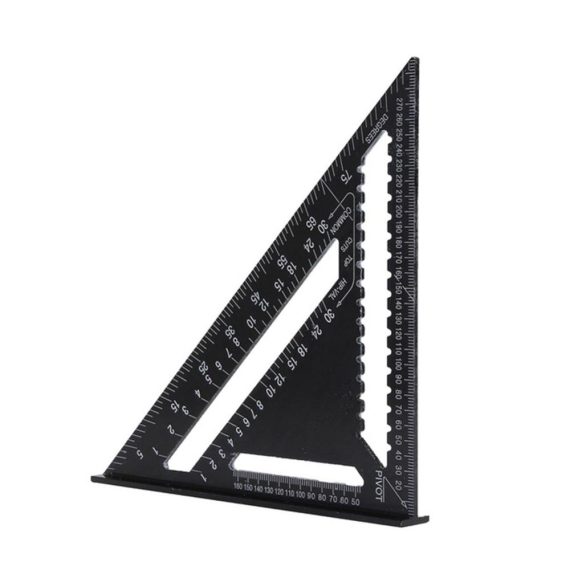 12 Zoll Zimmermannswinkel aus Hochpräzisions Aluminiumlegierung – Metrischer Winkelmesser Dreieck Lineal für Ingenieure und Tischler