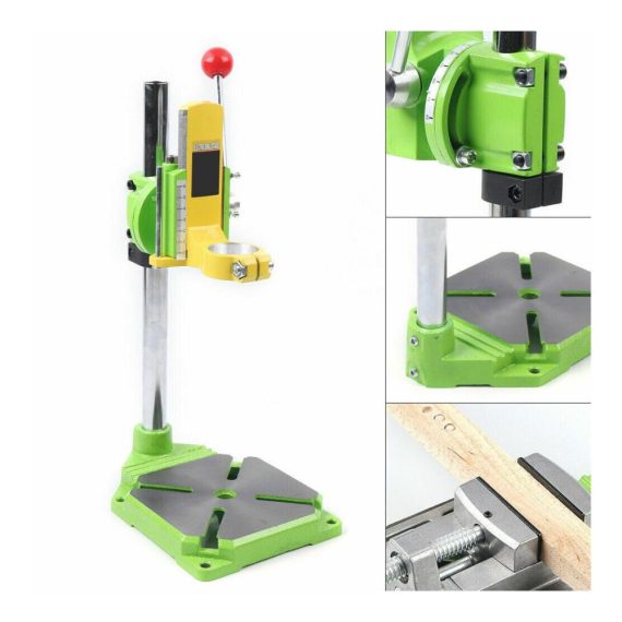 Professioneller Bohrständer 90° drehbare verstellbare Halterung (490mm) für präzises Bohren - Ideal für Heimwerker und Profis maximale Bohrtiefe erreichen