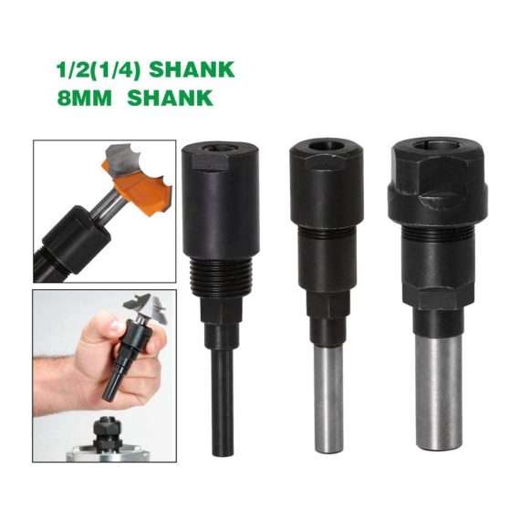 8 mm Schaft Fräser Bit Set mit Spannzangenverlängerung für präzises Trimmen und Gravieren - Maschinenzubehör für optimale Leistung