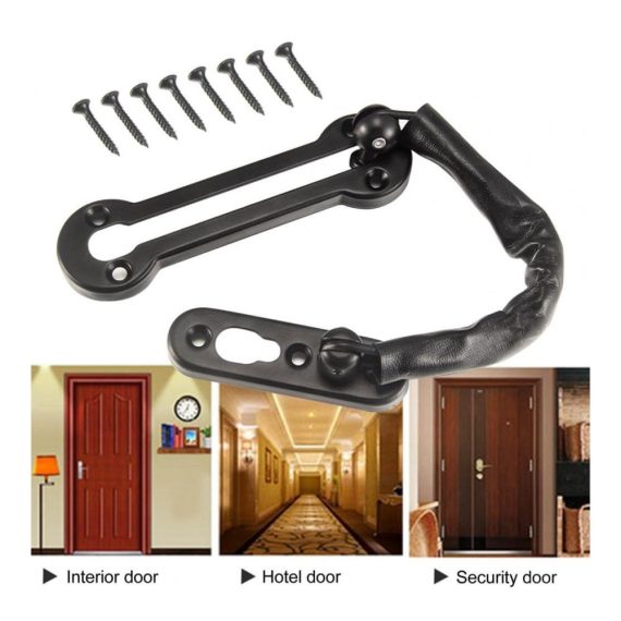 Sicherheits-Türkette 20 cm - Edelstahl Türschlosskette in 5 Farben mit Galvanik Anti-Diebstahl Rostschutz verdicktem Bolzen - Hochsicherheits-Türkettenschloss für Türbeschläge (Color B