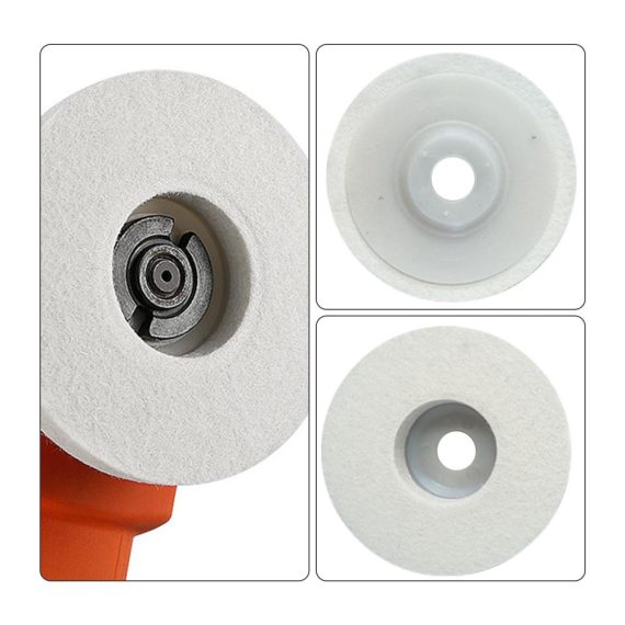 6er Set Hochwertige Wolle Polierhauben für Winkelschleifer - Filzpolierscheiben 100mm für Glas Keramik Schmuck - Schleifen und Polieren von Oberflächen - Dicke 12mm