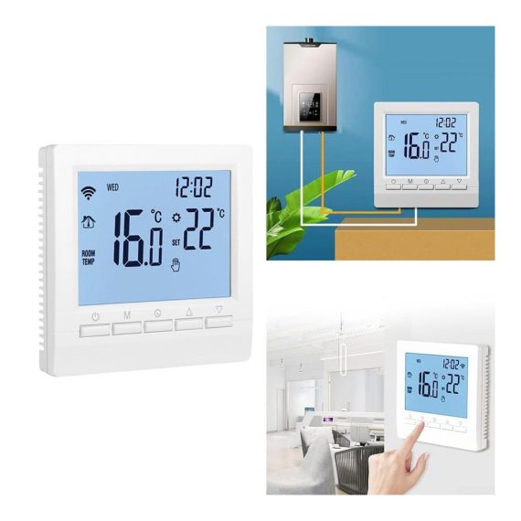 Programmierbarer Tuya Wifi LCD Smart Thermostat für elektrische Fußbodenheizung - Sprachsteuerung 16A